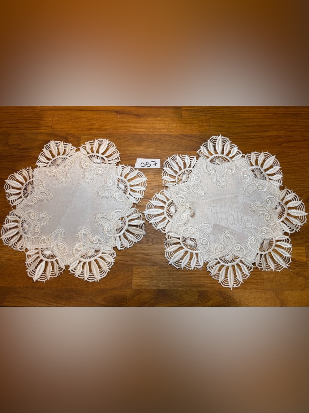 Unbranded Cream Lace Decorative Doilies - Set of 2